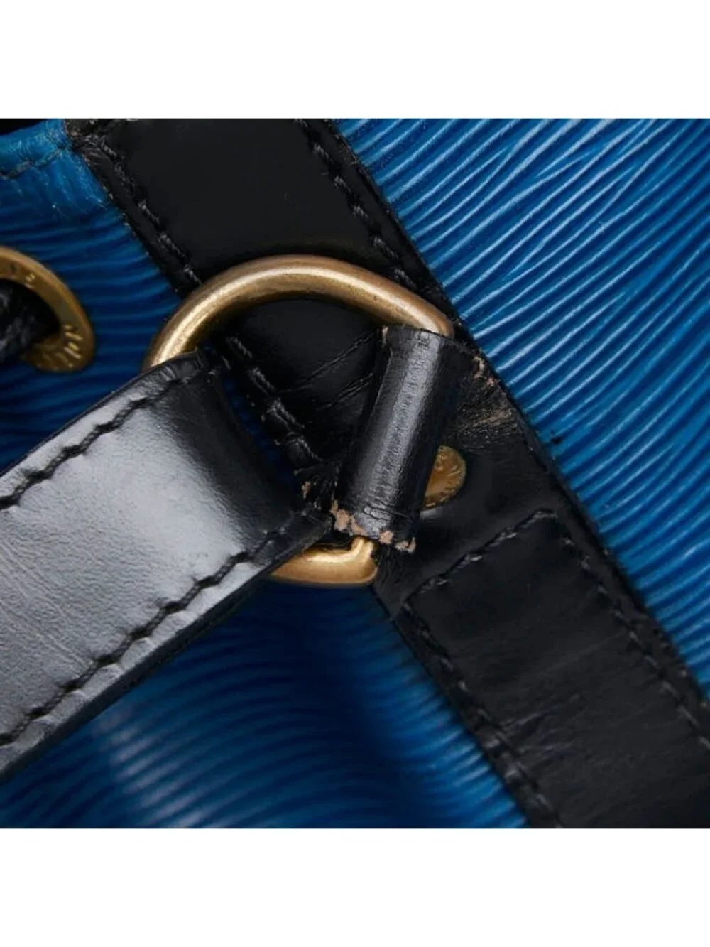 Louis Vuitton Epi Petit Noe Shoulder Bag Toledo Blue Noir Leather